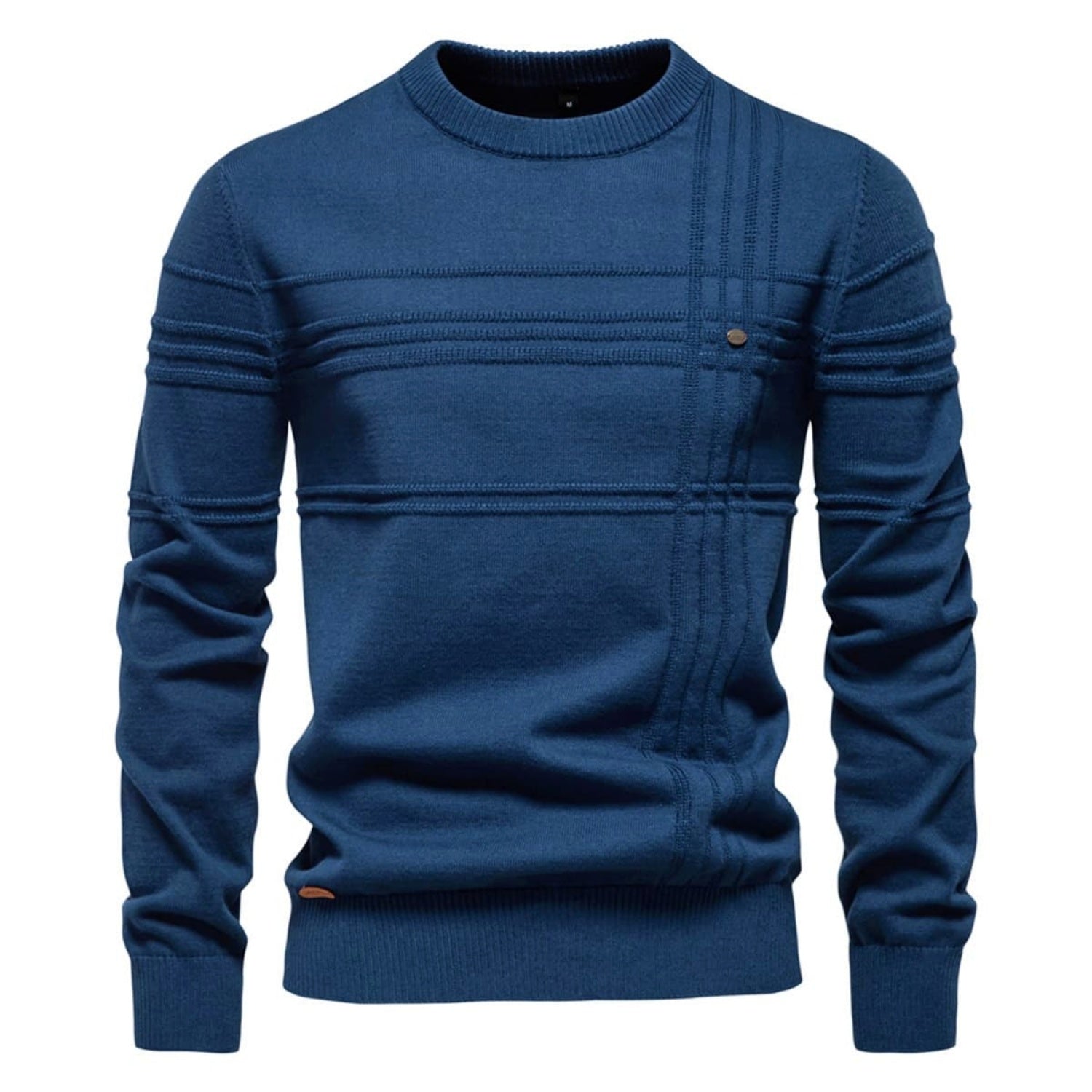 Men's Crosshatch Crew Neck Knit Sweater