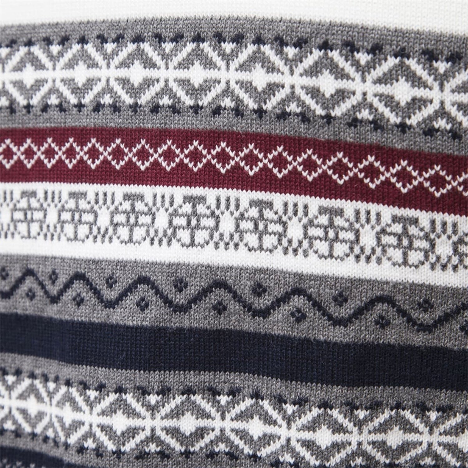Men's Stand Collar Half-Zip Knit Sweater