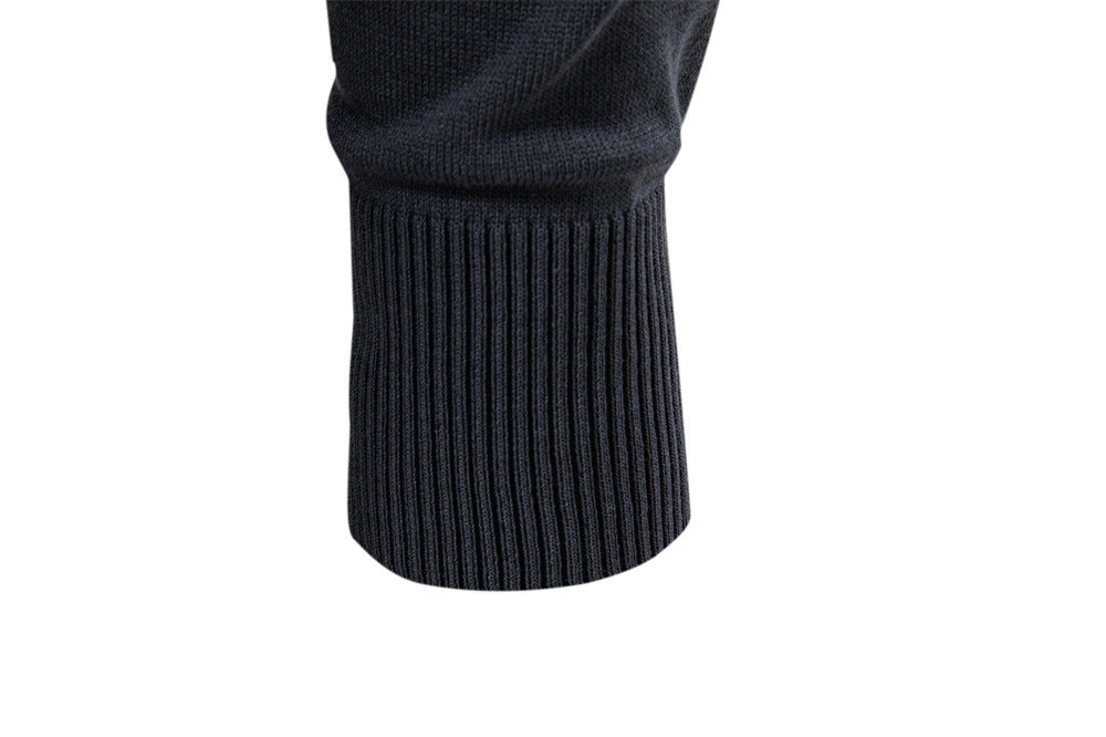 Jacquard V-Neck Knit Sweater