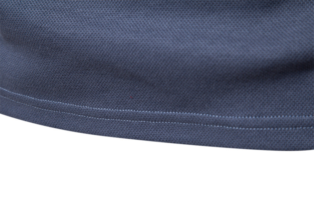 Solid Long Sleeve Polo Shirt