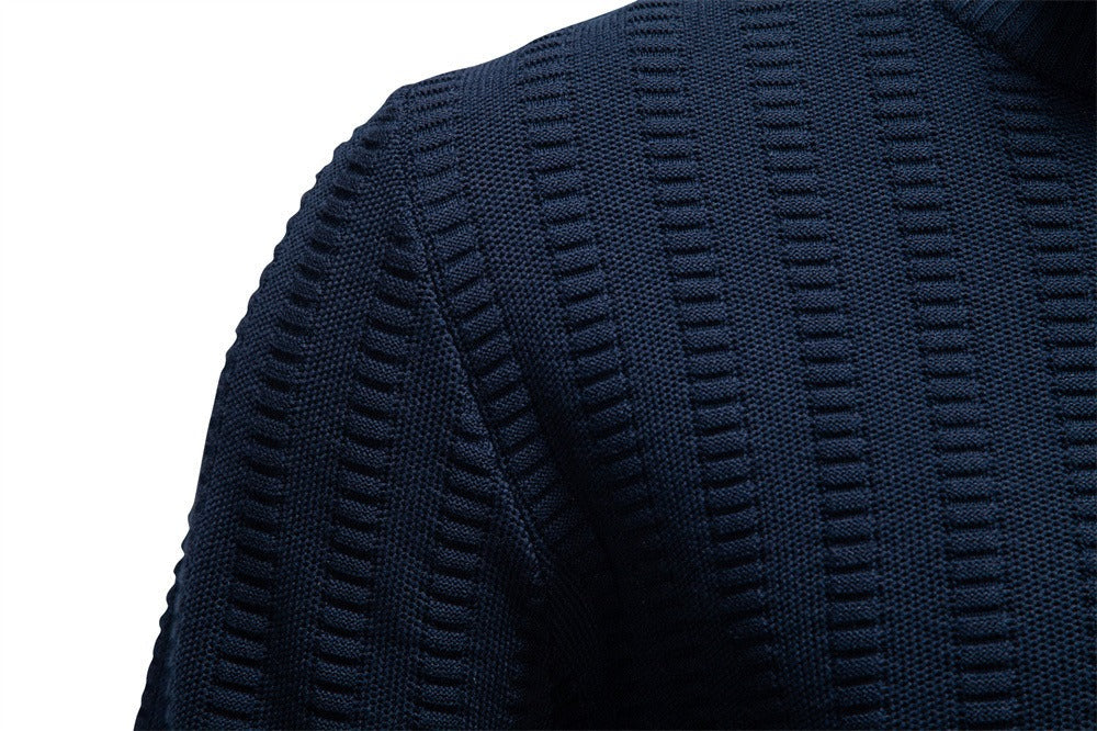 Men’s Striped Half-Zip Sweater