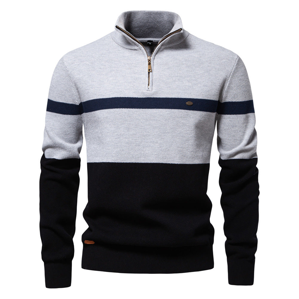 Classic Colorblock Half-Zip Sweater