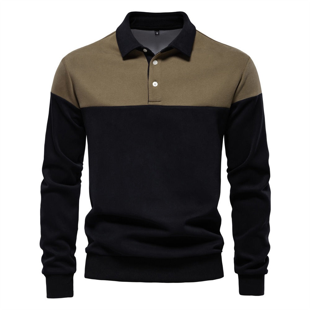 Men’s Colorblock Polo Sweatshirt
