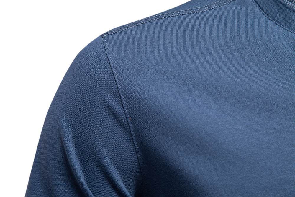 Men’s Cotton Henley Long T-Shirt