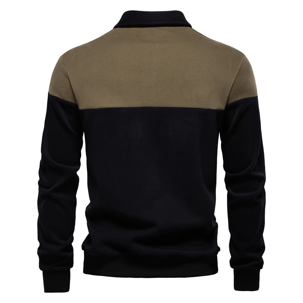 Men’s Colorblock Polo Sweatshirt