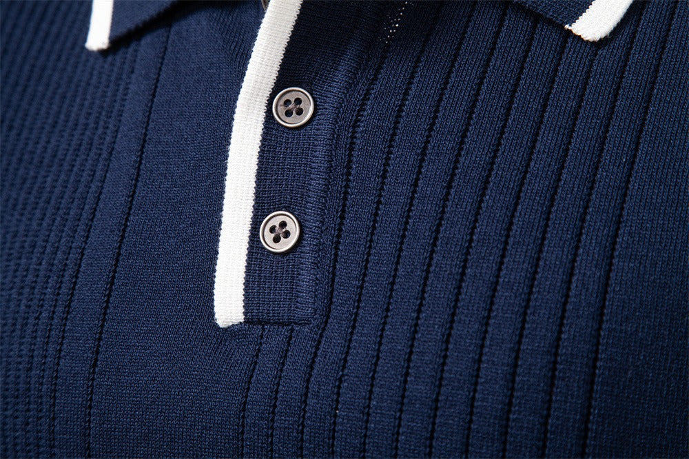 Men’s Half-Zip Knit Polo Sweater