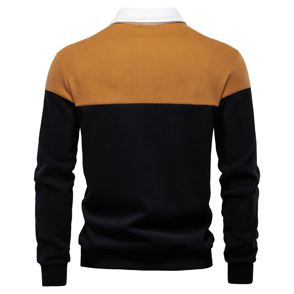 Men’s Colorblock Polo Sweatshirt