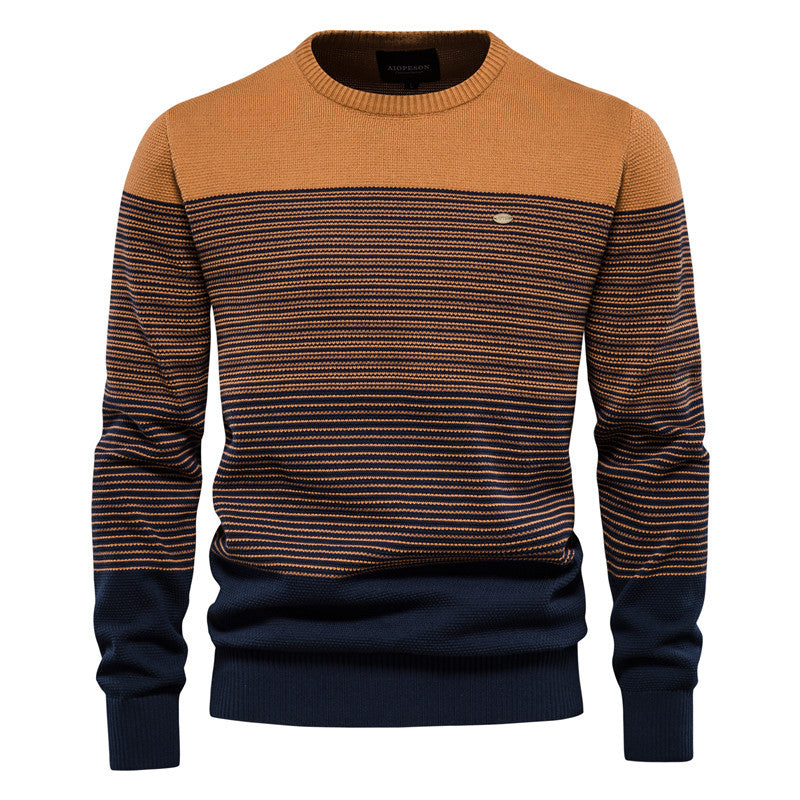 Slim-Fit Colorblock Knit Sweater
