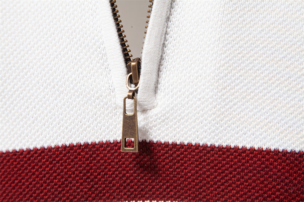 Classic Colorblock Half-Zip Sweater