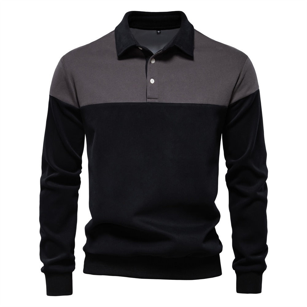 Men’s Colorblock Polo Sweatshirt