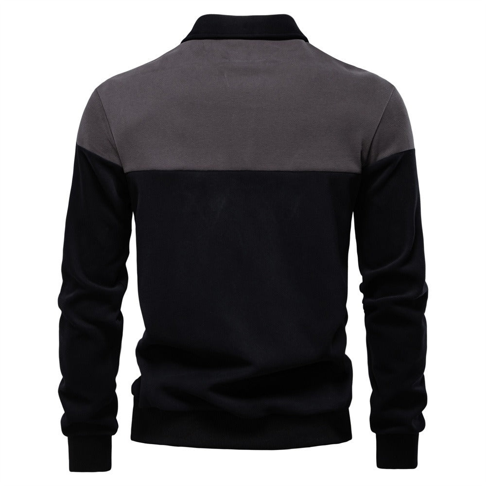 Men’s Colorblock Polo Sweatshirt