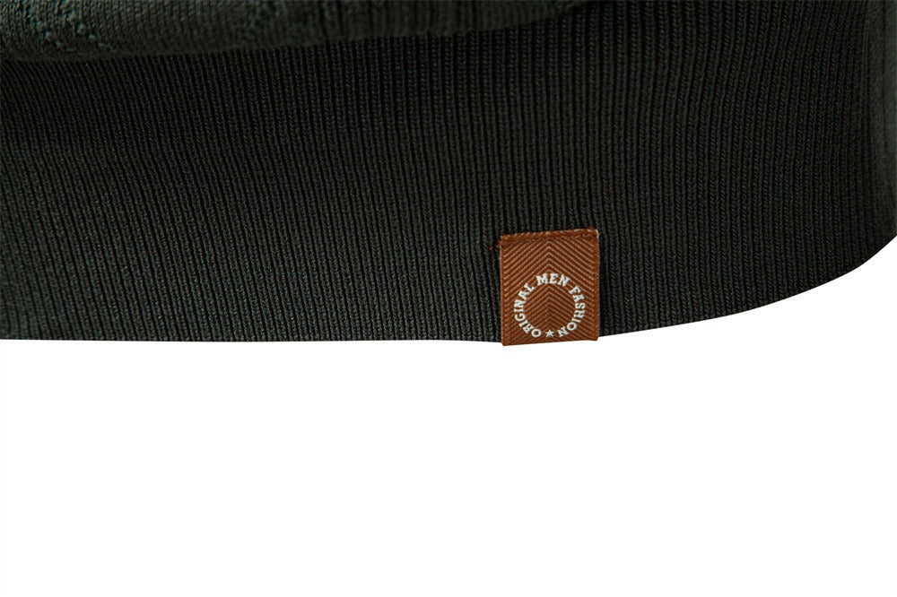 Men’s Jacquard V-Neck Knit Sweater