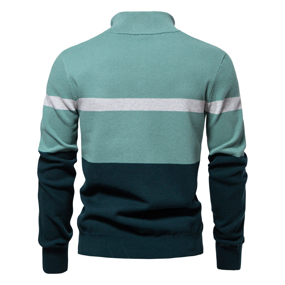 Classic Colorblock Half-Zip Sweater