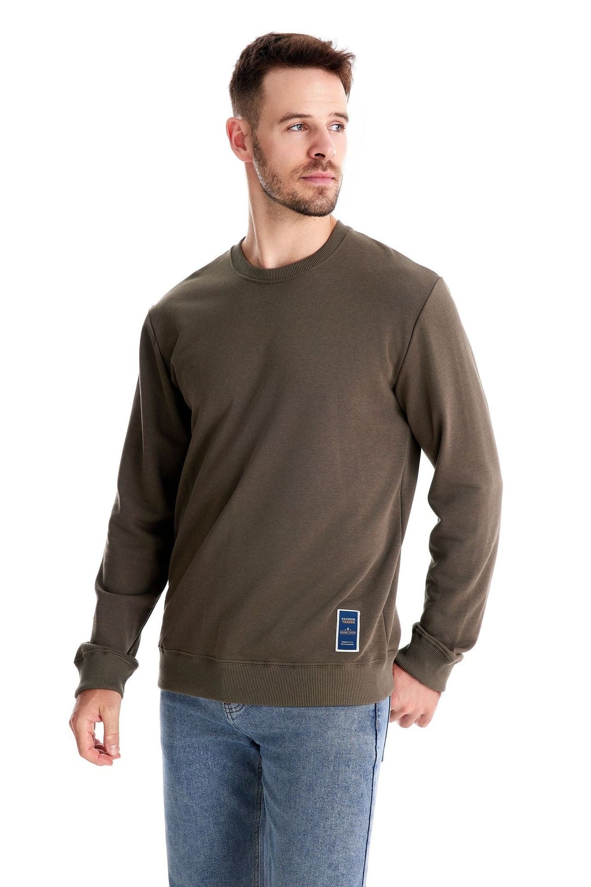 Solid Crewneck Sweatshirt