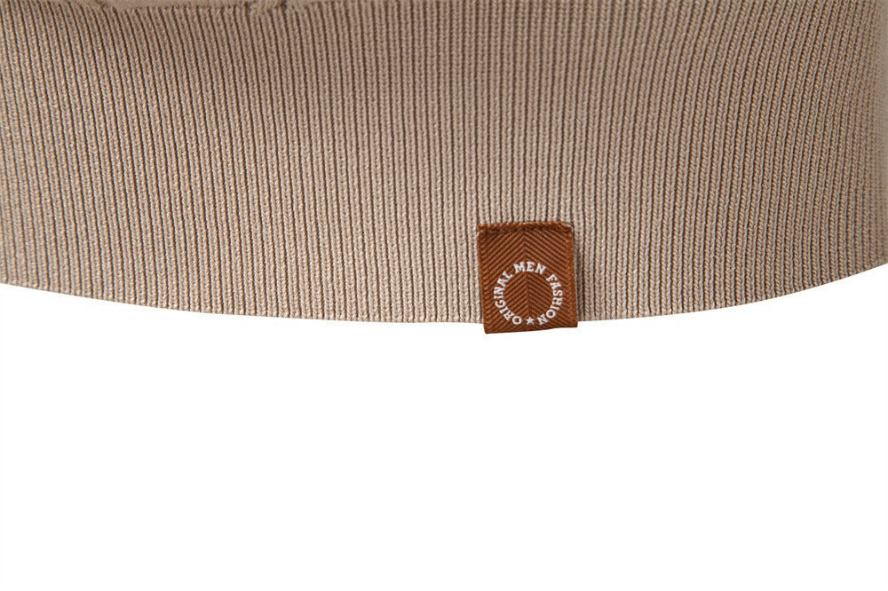 Men’s Jacquard V-Neck Knit Sweater