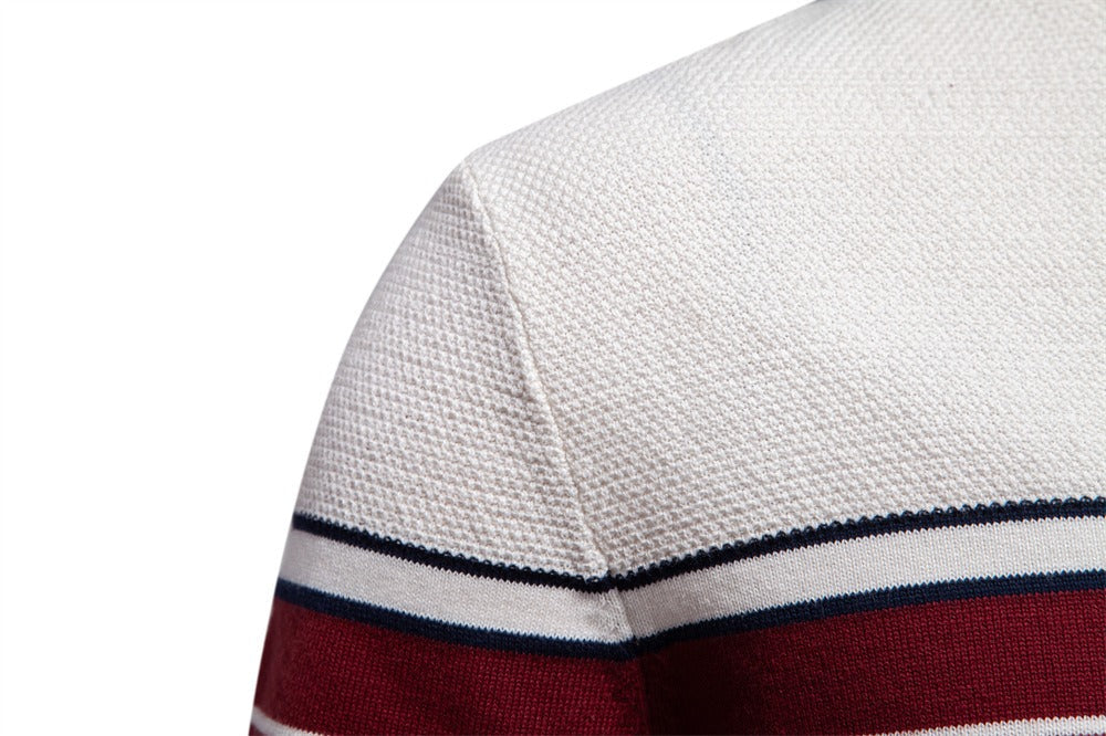 Classic Striped Crewneck Knit Sweater