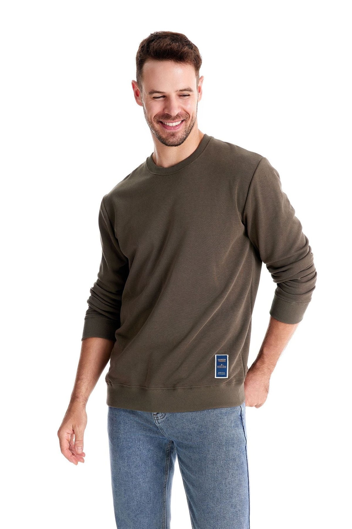 Solid Crewneck Sweatshirt