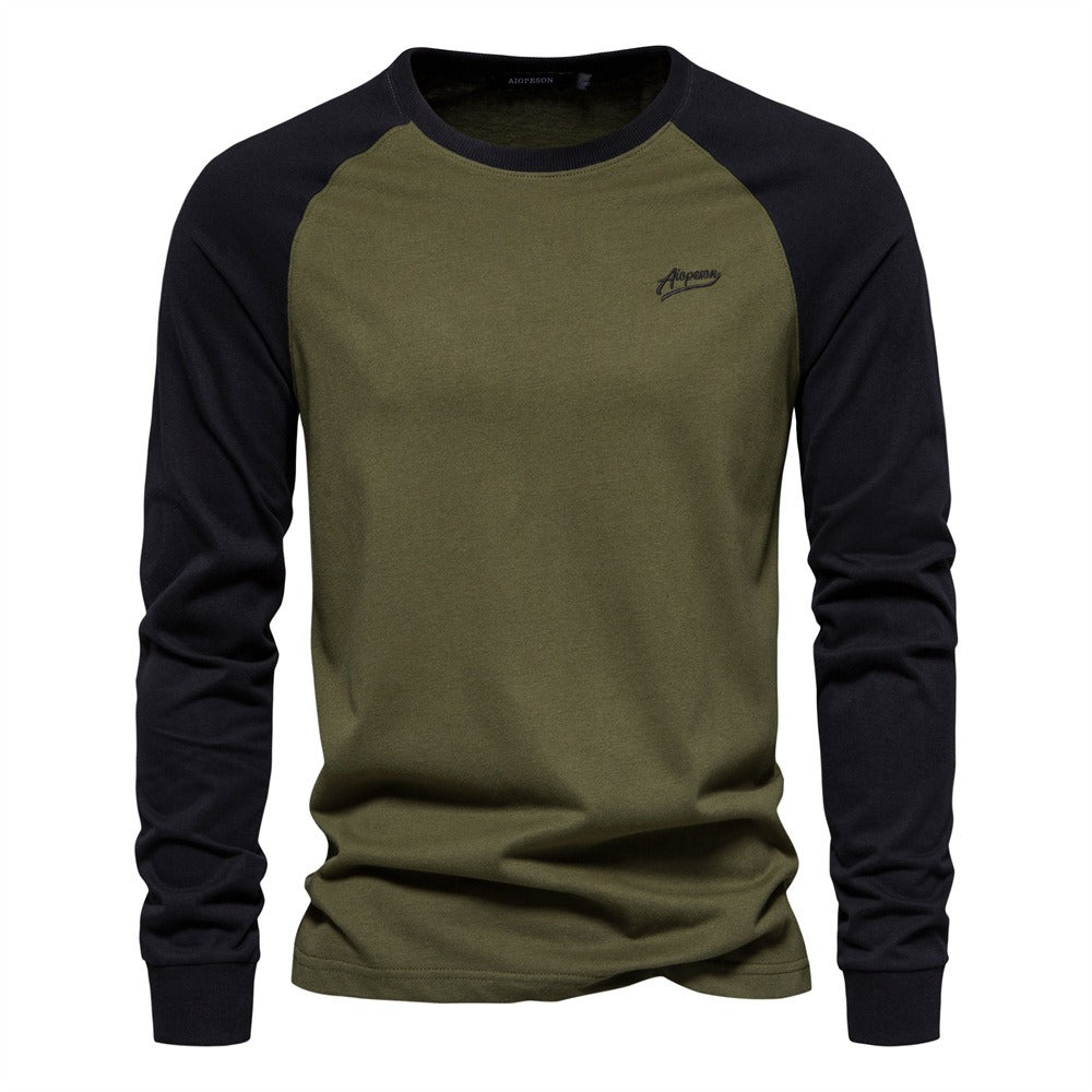 Casual Colorblock Long Sleeve T-Shirt