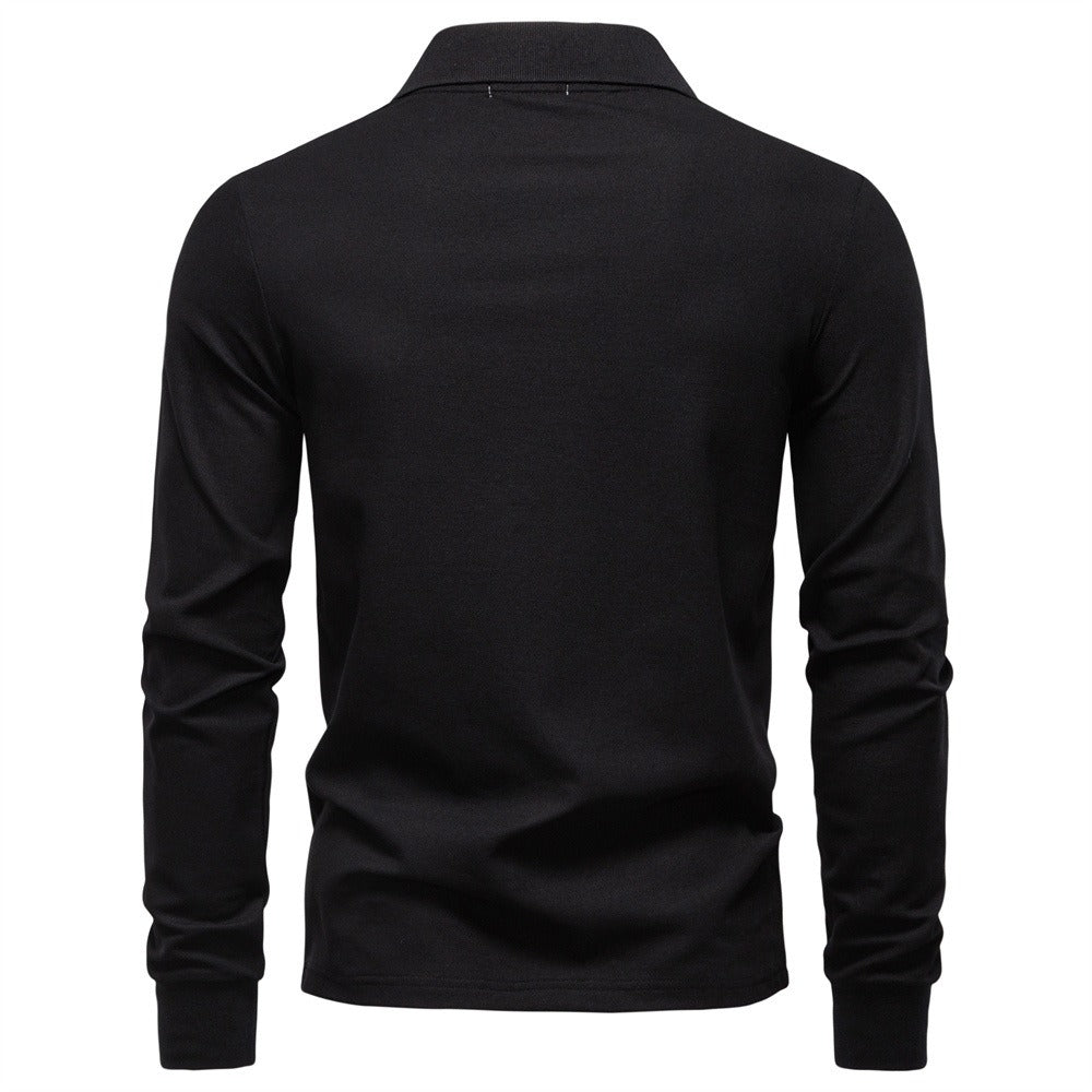 Men’s Casual Long Sleeve Polo Shirt