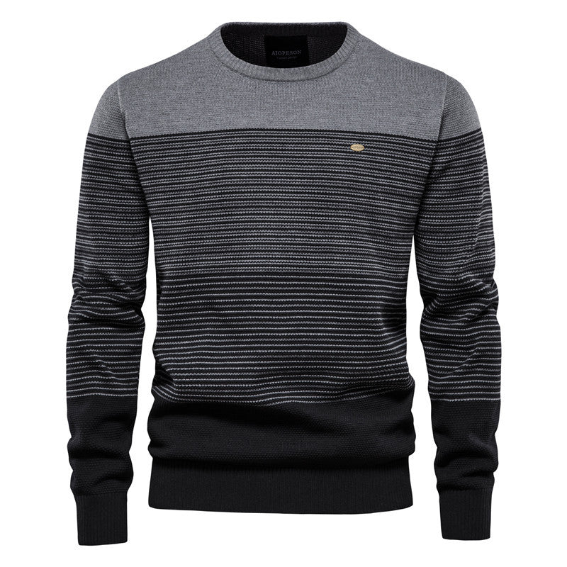 Slim-Fit Colorblock Knit Sweater