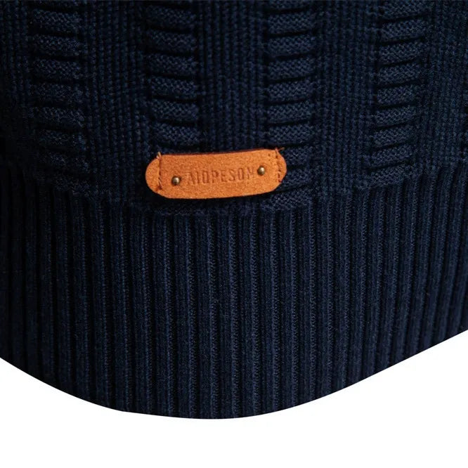 Men’s Striped Half-Zip Sweater