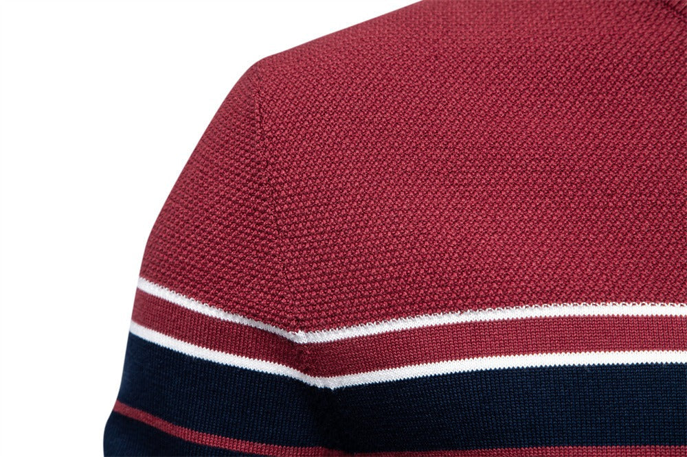 Classic Striped Crewneck Knit Sweater