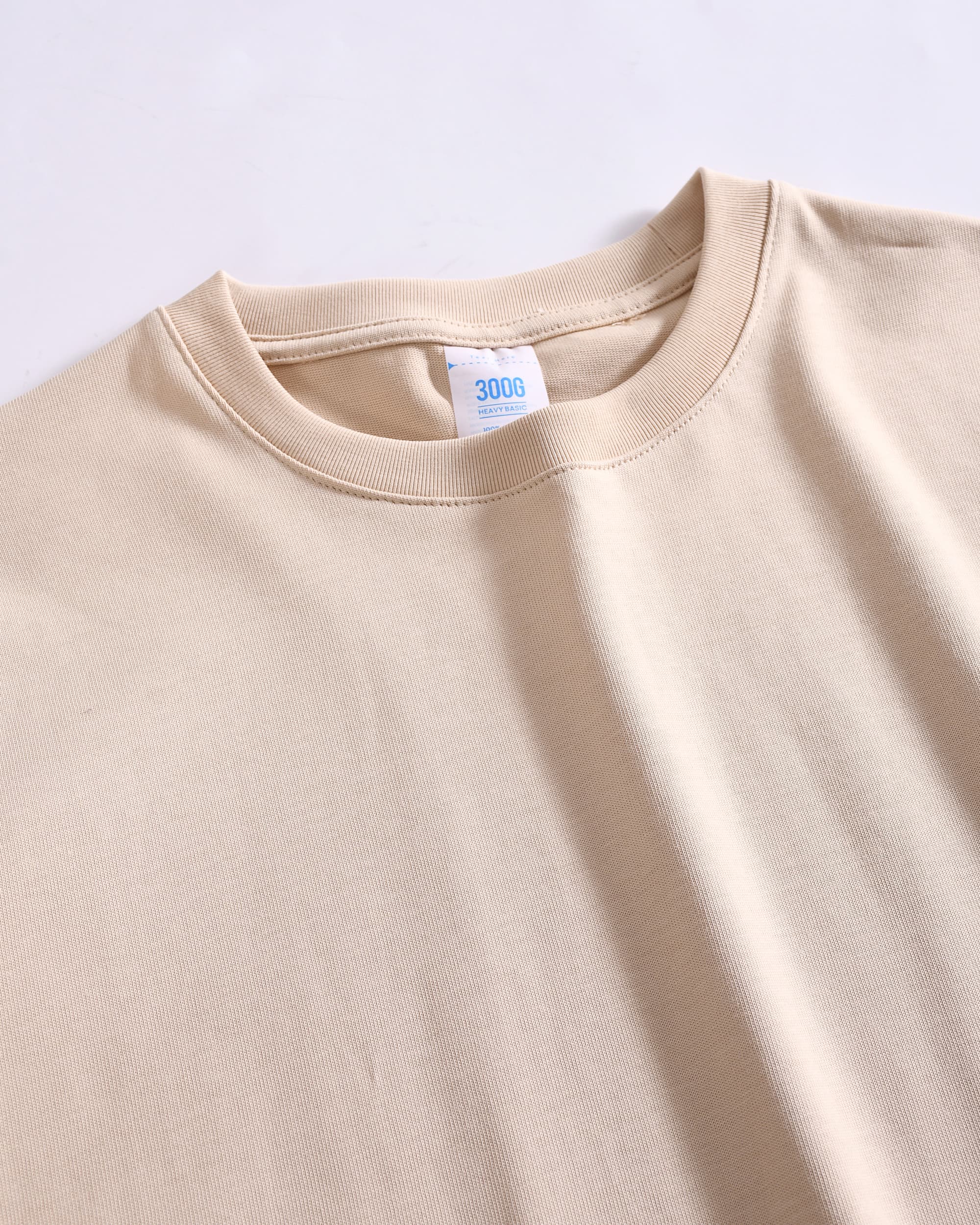 Light Cream Oversized Cotton T-Shirt