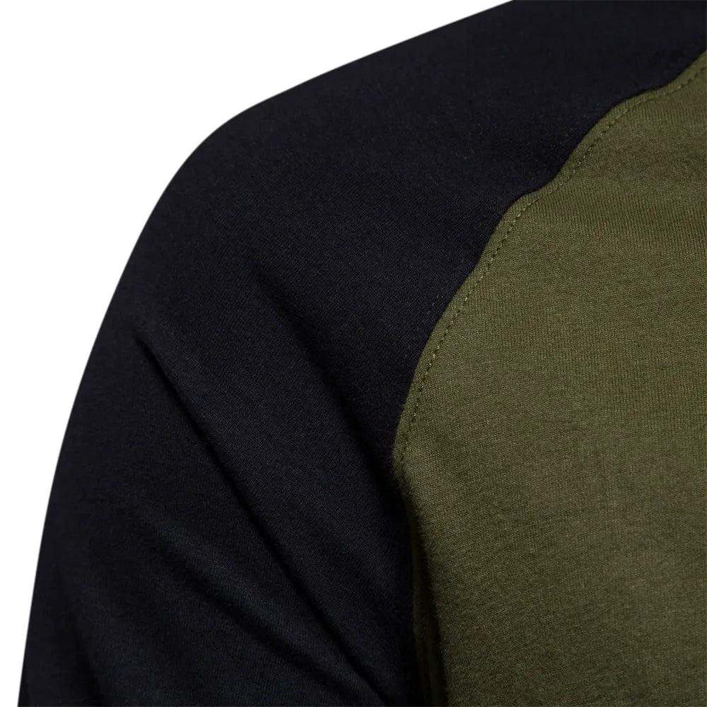 Casual Colorblock Long Sleeve T-Shirt