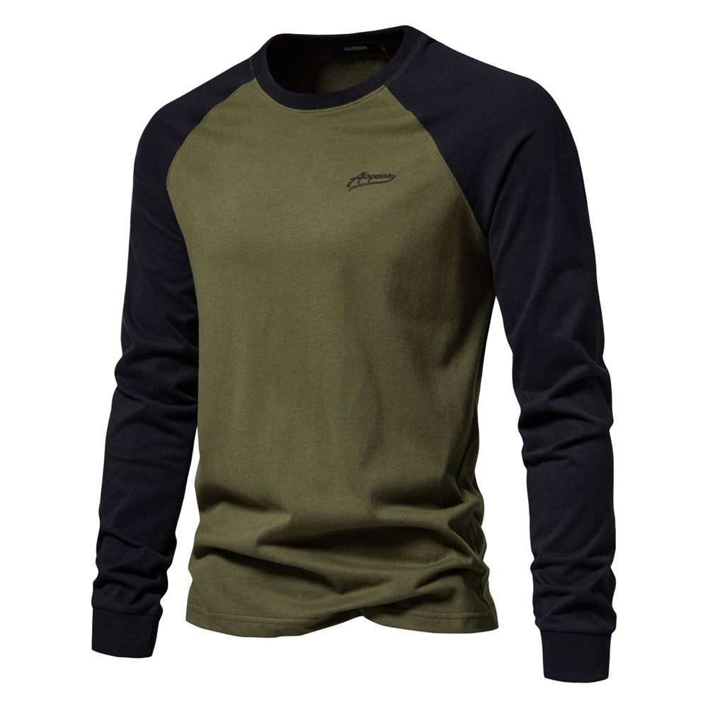 Casual Colorblock Long Sleeve T-Shirt