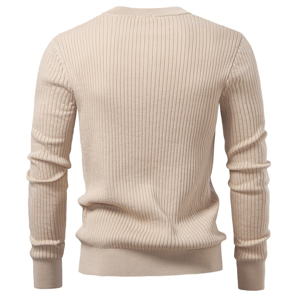 Men’s Henley Knit Sweater