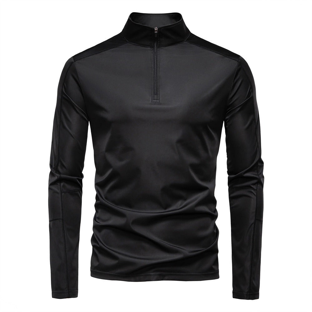 Men’s Half-Zip Active Long Sleeve T-Shirt