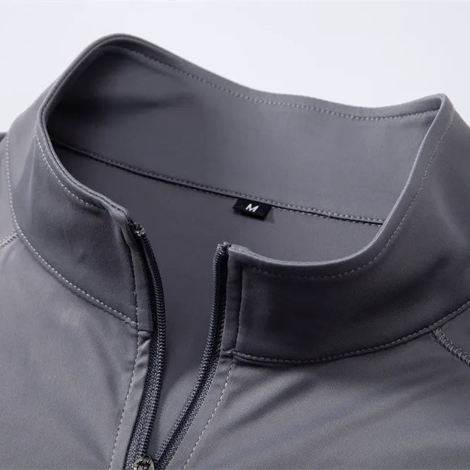 Men’s Half-Zip Active Long Sleeve T-Shirt