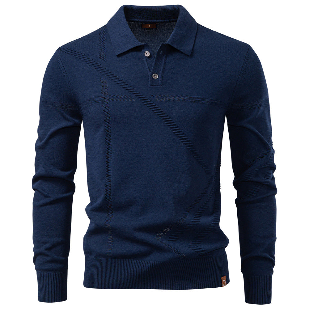 Jacquard V-Neck Knit Sweater