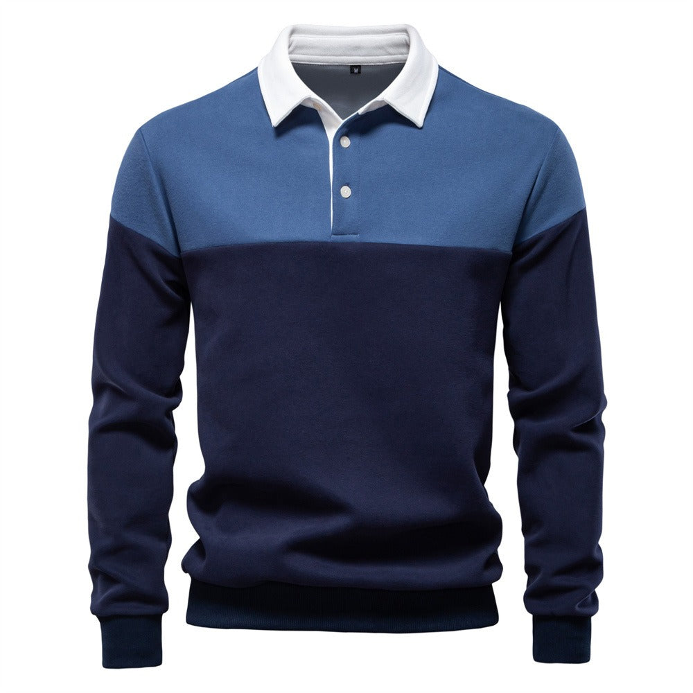 Men’s Colorblock Polo Sweatshirt