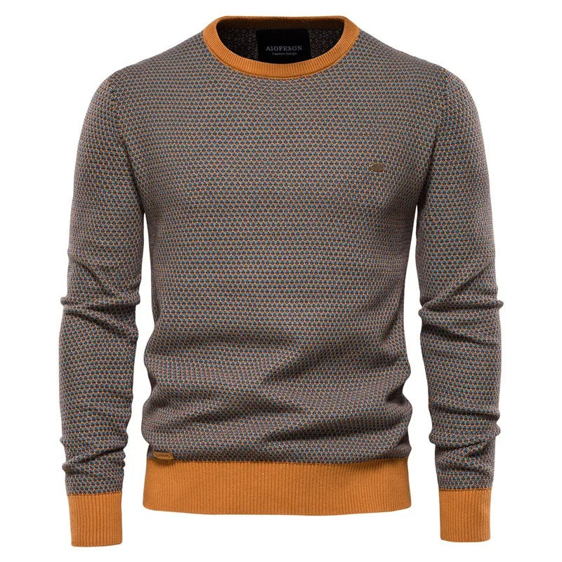 Stretch Knit Crewneck Sweater