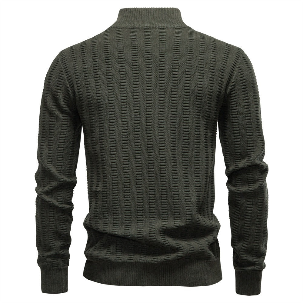 Men’s Striped Half-Zip Sweater