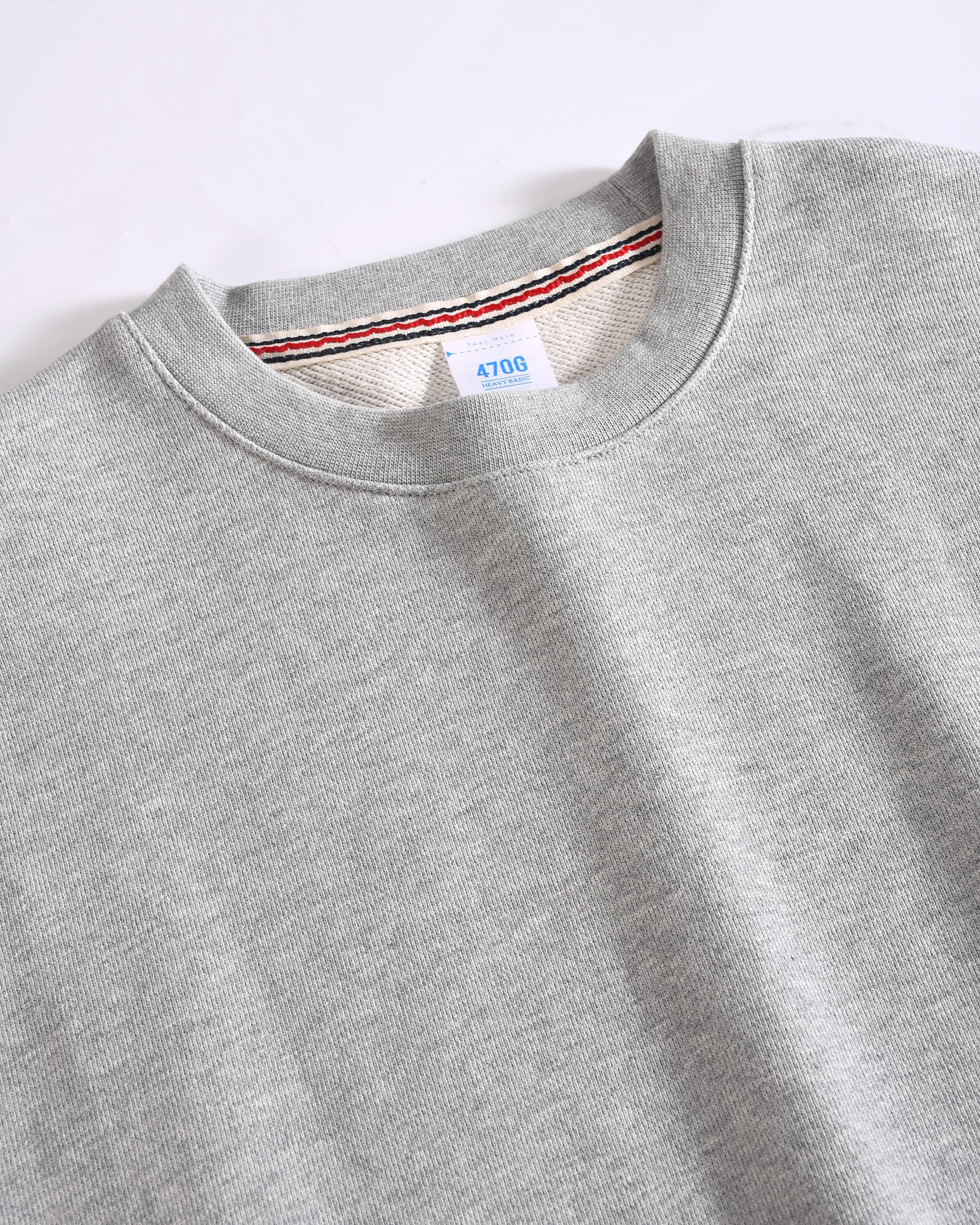 470g Light Gray Crewneck Sweatshirt