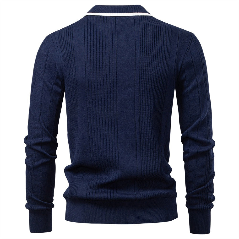 Men’s Half-Zip Knit Polo Sweater