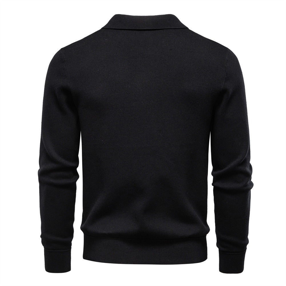 Men’s Zip-Up Knit Cardigan sweater