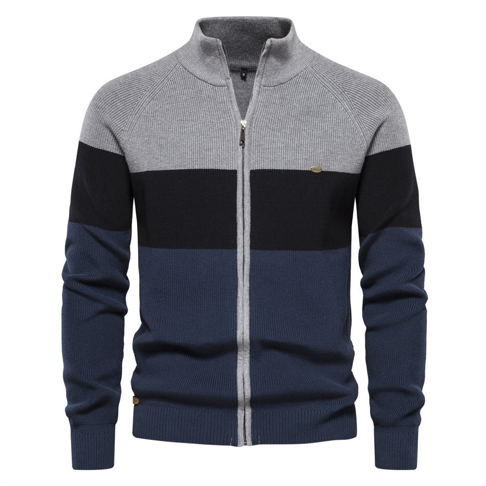 Zip-Up Knit Cardigan
