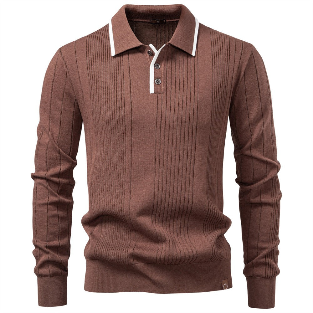 Men’s Half-Zip Knit Polo Sweater
