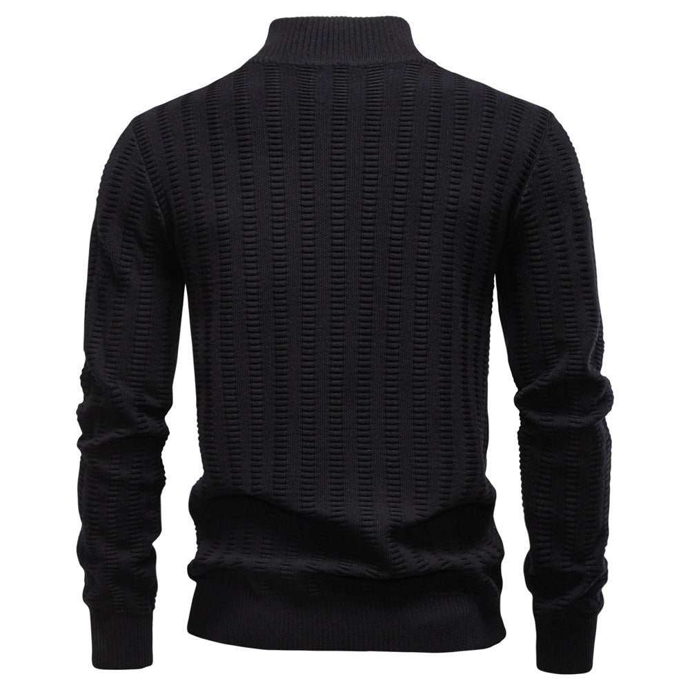Men’s Striped Half-Zip Sweater