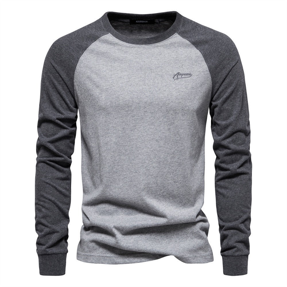 Casual Colorblock Long Sleeve T-Shirt