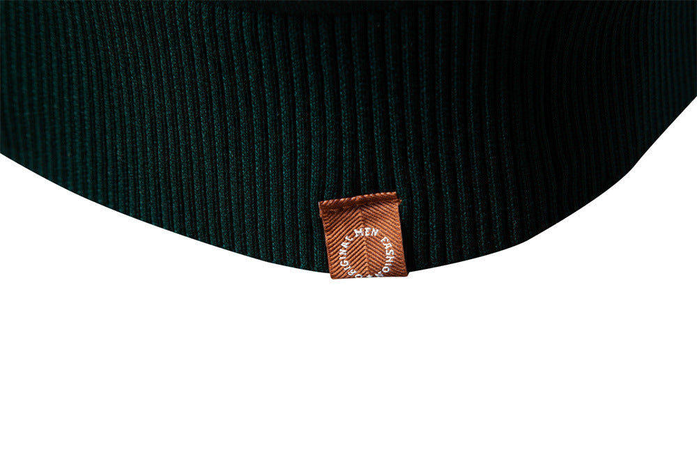 Vintage Stripe Knit Polo Sweater