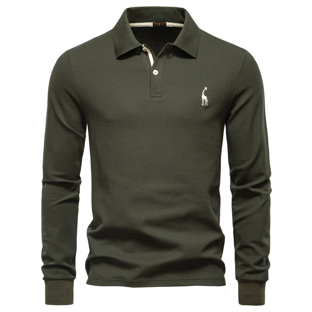 Men’s Casual Long Sleeve Polo Shirt