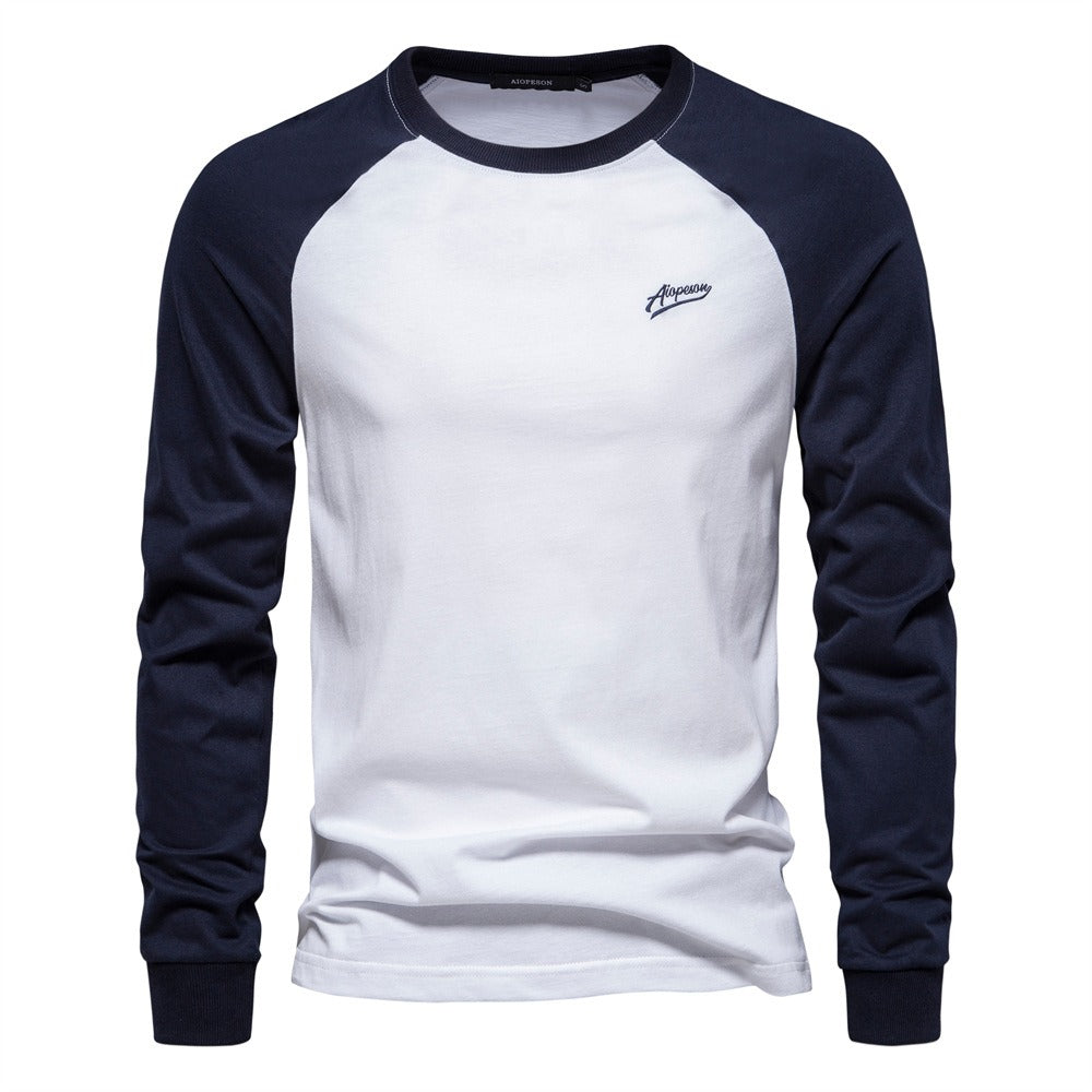 Casual Colorblock Long Sleeve T-Shirt