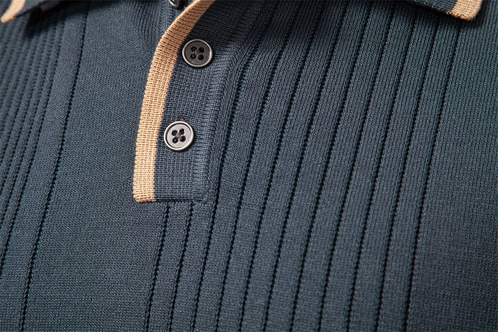 Men’s Half-Zip Knit Polo Sweater