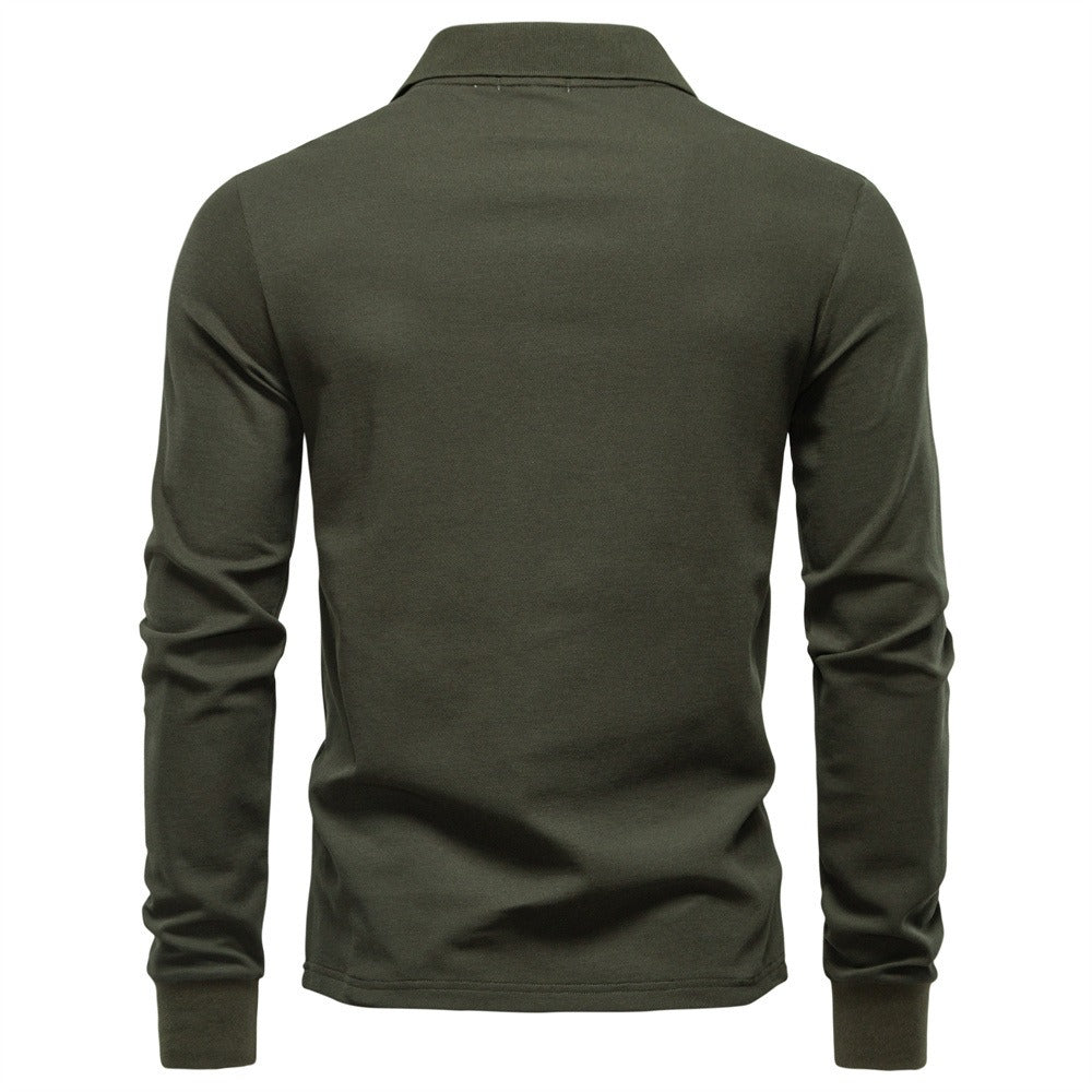 Men’s Casual Long Sleeve Polo Shirt
