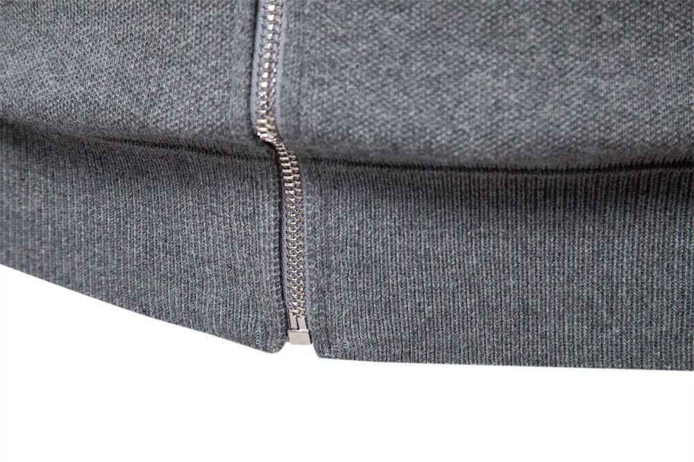 Men’s Zip-Up Knit Cardigan sweater