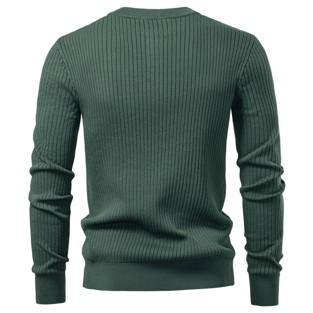 Men’s Henley Knit Sweater
